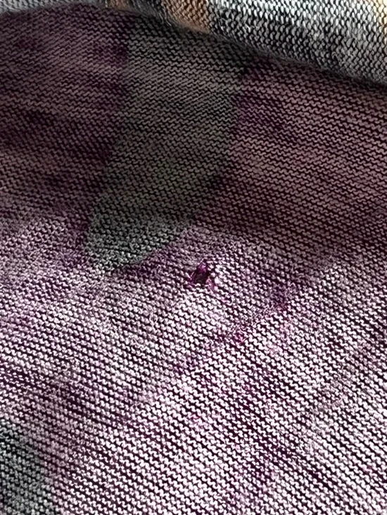 Vintage Missoni Long-Sleeve Floral Wrap Dress in Mustard, Purple & Blue - Picture 10 of 11